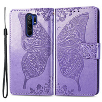 Flip case for Xiaomi Redmi 9, Butterfly, purple