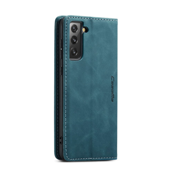 CASEME case for Samsung Galaxy S21 FE, Leather Wallet Case, green