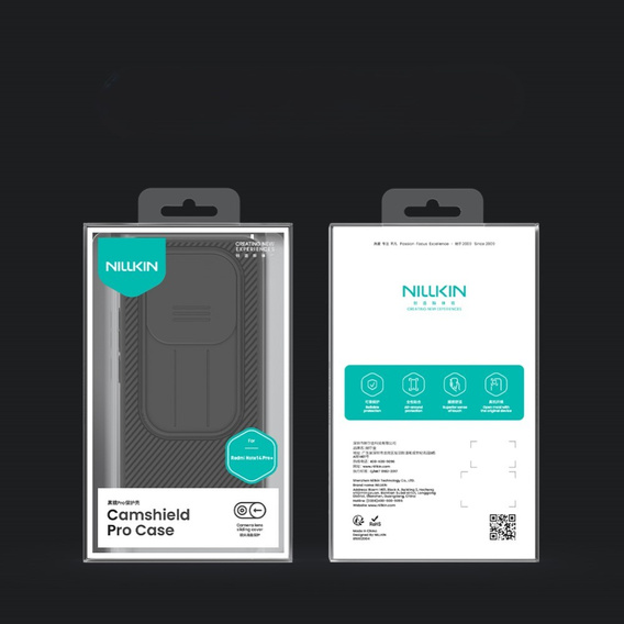 Case for Xiaomi Redmi Note 14 Pro+ 5G, Armored Nillkin, CamShield Pro, black
