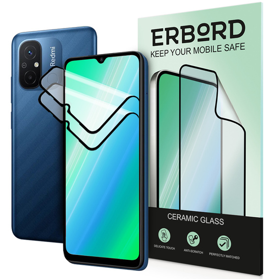 2x Ceramic ERBORD Hybrid Glass for Xiaomi Redmi 10C / 12C