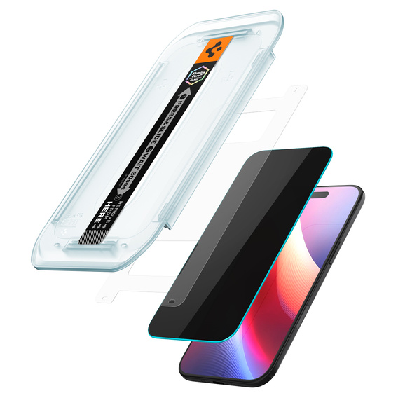 Spigen Glas.TR "EZ FIT" privacy tempered glass HD for iPhone Air (2 pcs)
