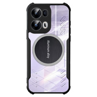Case for Oppo Reno 13 Pro, with magnetic sheet, transparent / black