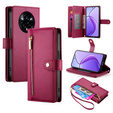 Flip case for Realme 14 Pro+ 5G, Wallet Zipper Pocket, red