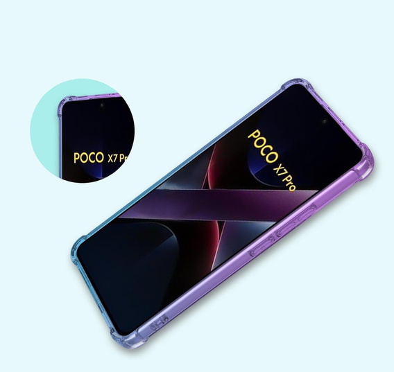 Case for Xiaomi Poco X7 Pro 5G, Gradient Dropproof, Purple / blue