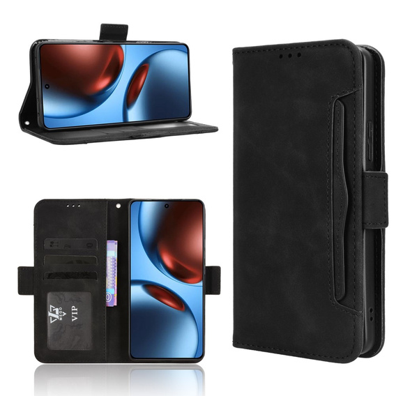Flip case for Realme GT 7 / 7T, Card Slot, black