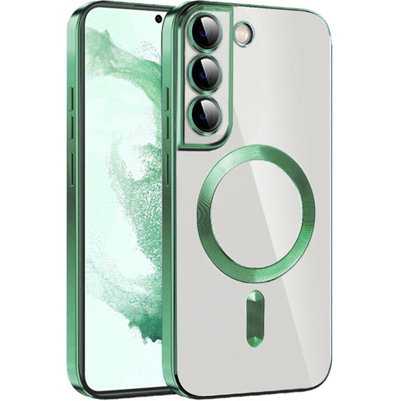 Case for Samsung Galaxy S22, Electro MagSafe, green + Screen Glass