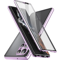 Case for Samsung Galaxy S22 Ultra, Magnetic Dual Glass, purple