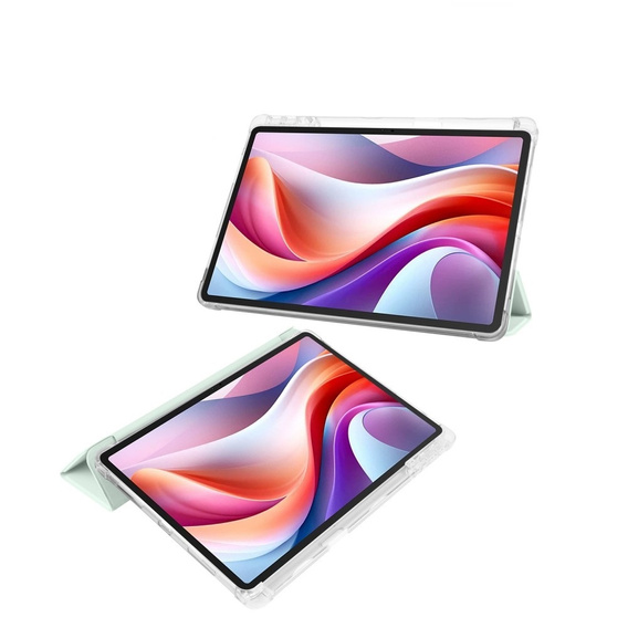 Case for Lenovo Tab M11, Smartcase Hybrid, with stylus space, light green