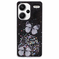 Case for Xiaomi Redmi Note 13 Pro+, Glitter Butterfly, black