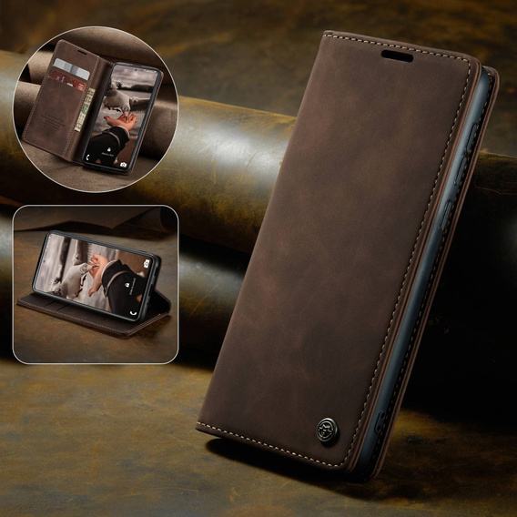 CASEME case for Samsung Galaxy S20 FE, Leather Wallet Case, brown