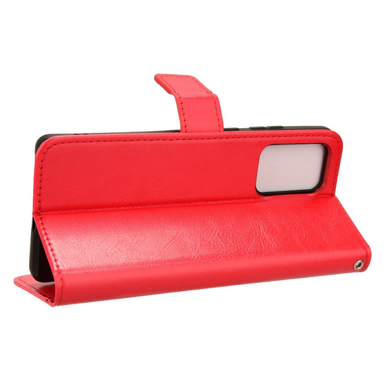 Flip case for Motorola Moto G85, Crazy Horse Wallet, red