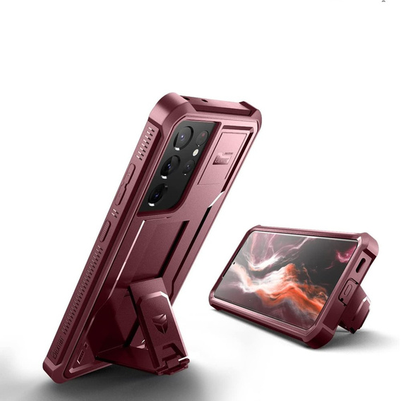 Armored case for Samsung Galaxy S21 Ultra, Dexnor Full Body, red
