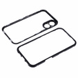 Case for iPhone 16, Magnetic Dual Glass, black