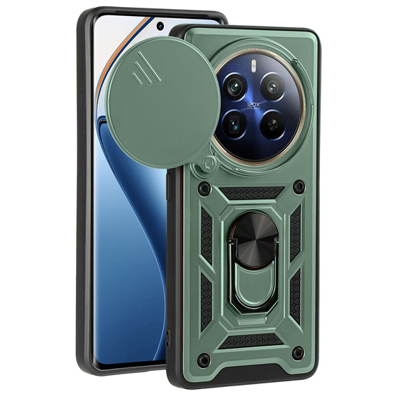 Case for Realme 12 Pro 5G / 12 Pro+ 5G, CamShield Slide, green