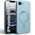 Case for iPhone 16E, ColorMag, for MagSafe, blue + 9H tempered glass