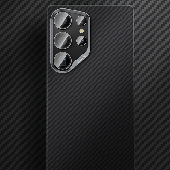 BENKS Kevlar Case for Samsung Galaxy S25+ Plus, for MagSafe, Carbon Fiber, black