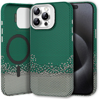 Case for iPhone 15 Pro Max, Frame Kickstand, for MagSafe, Sand Green
