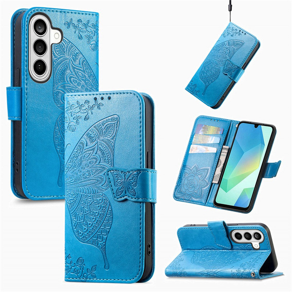 Butterfly flip case for Samsung Galaxy A57 5G, blue