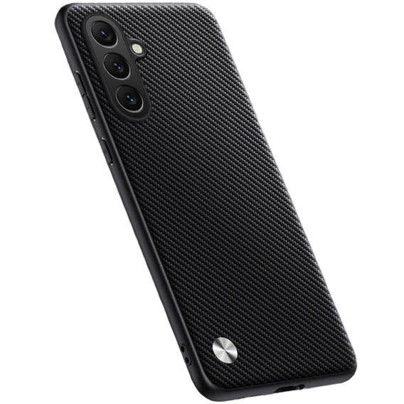 Leather case for Samsung Galaxy M55 5G, leather hybrid, carbon black