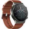 22mm Genuine Leather Coated Silicone Watch Band - Brown