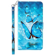 Flip case for Samsung Galaxy A14 4G/5G, Wallet Butterfly, blue