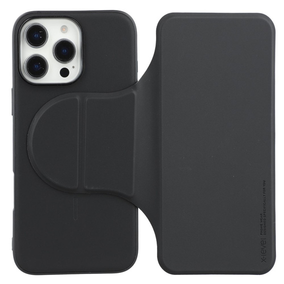 X-LEVEL Case for iPhone 16 Pro Max, Magnetic Card Holder, black