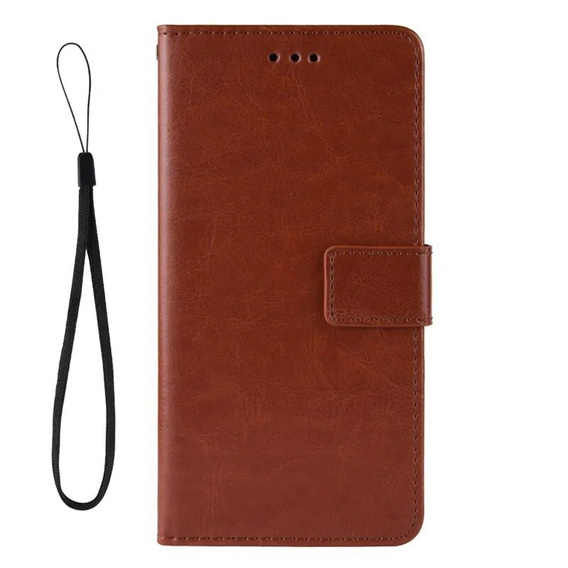 Flip case for Xiaomi Poco F6, Crazy Horse Wallet, brown