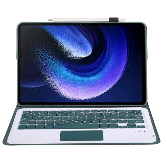 Case + keyboard Xiaomi Pad 6 / 6 Pro, Touchpad, green