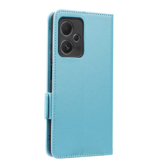 Flip case for Xiaomi Redmi Note 12 5G / POCO X5 5G, Wallet Litchi Magnet, blue