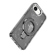 Case for iPhone 16e, Glittery Magnetic Kickstand, black