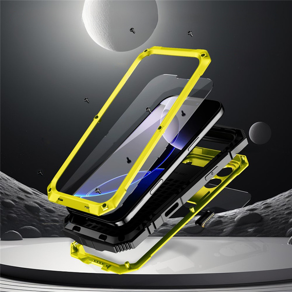 R-JUST case with stand and built-in glass for iPhone 17 Pro Max