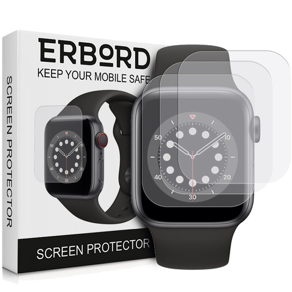 3x ERBORD hydrogel film for Apple Watch 4/5/6/SE 40mm