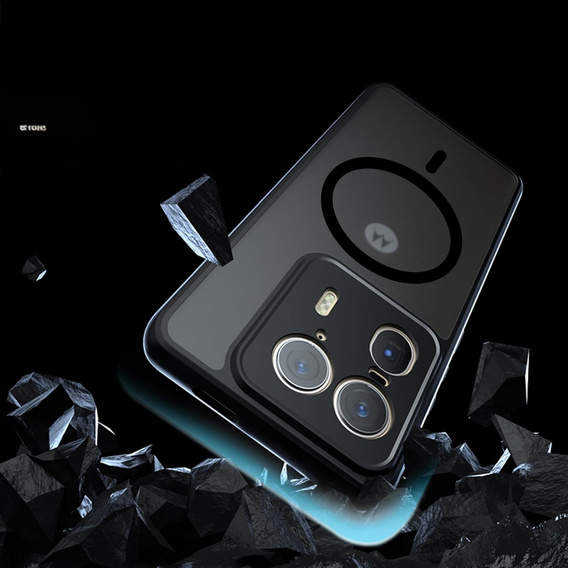 Case for Motorola Edge 50 Ultra, for MagSafe, ERBORD Matt Case, black