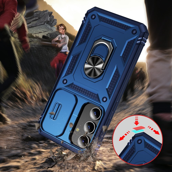 Case for Samsung Galaxy S24+ Plus, CamShield Slide, blue