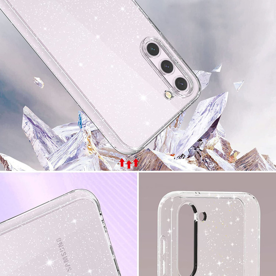 Case for Samsung Galaxy S23, Glittery Powder, transparent
