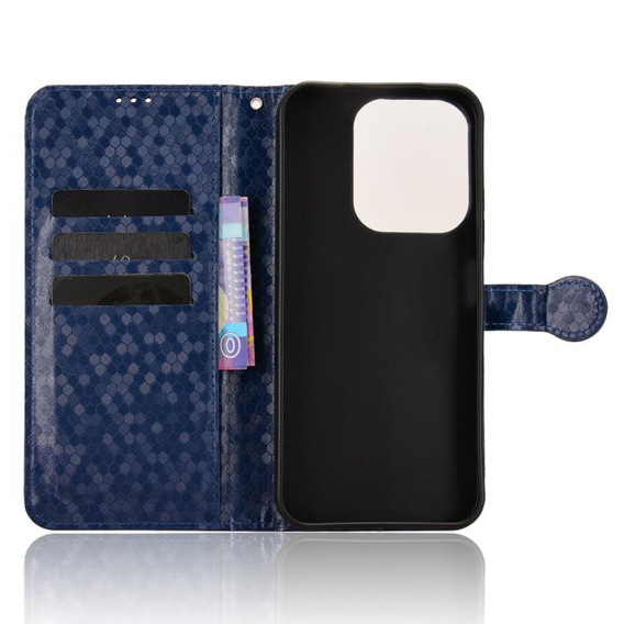 Flip case for Xiaomi Redmi 15C 4G/LTE, Wallet Rhombus, blue