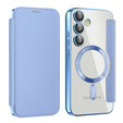 Flip case for Samsung Galaxy S24 FE, RFID Wallet MagSafe CamShield, blue