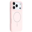 Silicone case for iPhone 17 Pro Max, for MagSafe, anti-shock, pink