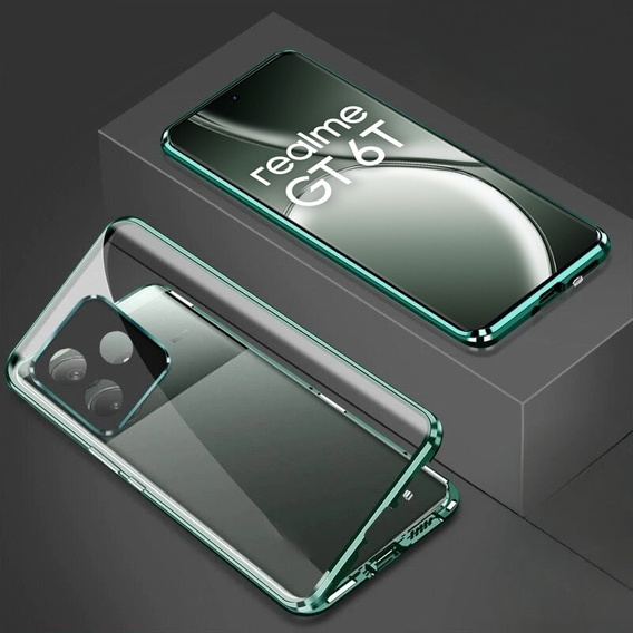 Case for Realme GT 6 / 6T, Frame Case, green