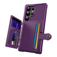 Case for Samsung Galaxy S24 Ultra, Card Holder Kickstand, purple