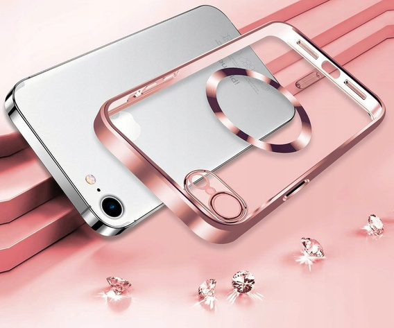 Case for iPhone 7 / 8, Electro MagSafe, pink + Screen Glass