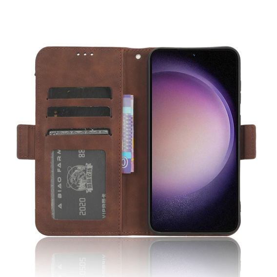 Flip case for Samsung Galaxy S23 FE, Card Slot, brown