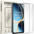 2x Tempered Glass for OnePlus Nord CE 3 Lite 5G, ERBORD 9H Hard Glass for phone screen
