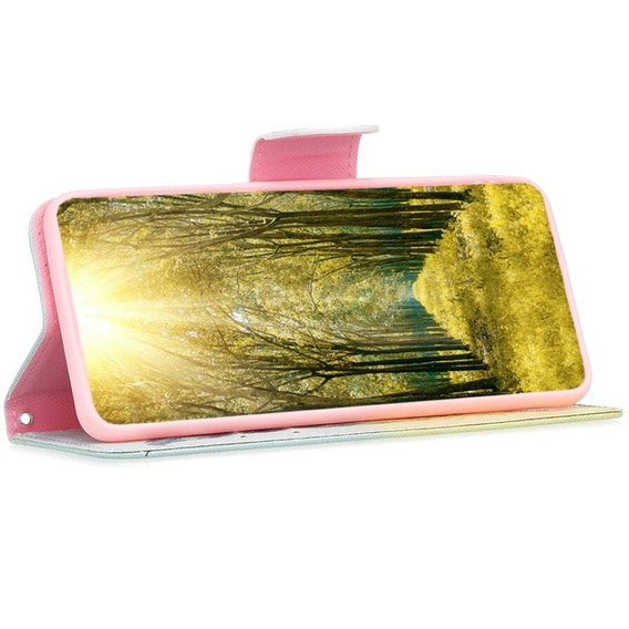 Flip case for Samsung Galaxy A55 5G, Wallet, Feather, blue