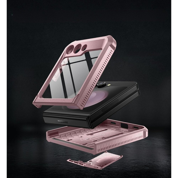 Armored Case for Samsung Galaxy Z Flip 5 5G, Dexnor Clip Holder, pink