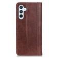 Case for Samsung Galaxy A56, Wallet Litchi Leather, brown