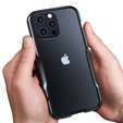 Case LUPHIE for iPhone 13 Pro Max, Armor Bumper, black / red