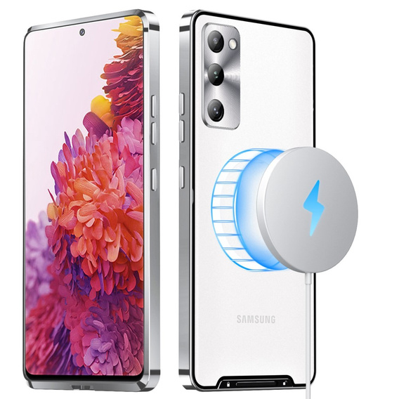 Camera Protection Case for Samsung Galaxy S20 FE, CamShield MagSafe, transparent / silver