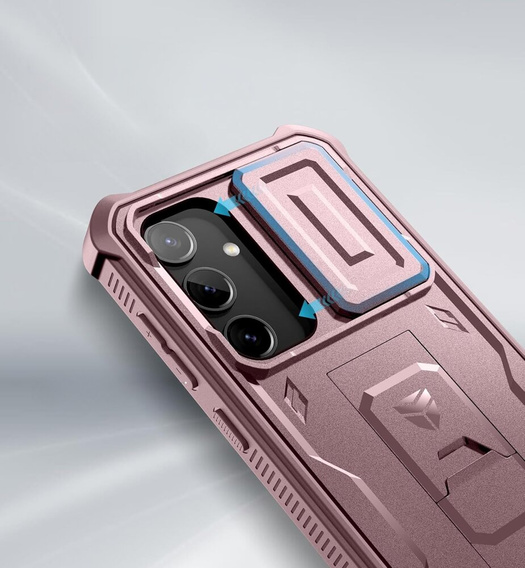 Armored case for Samsung Galaxy S24, Dexnor Full Body (Two Frames), pink