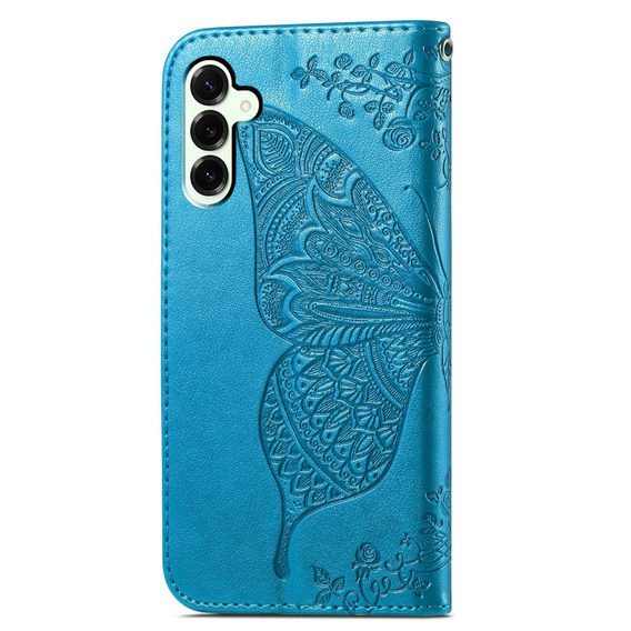 Flip case for Samsung Galaxy S25 FE, Butterfly, blue